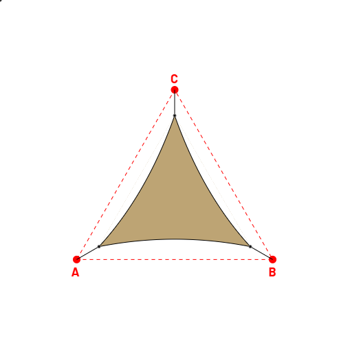 Voile d'ombrage triangle en AustralMesh - Toile d'ombrage ajourée Sable du désert (704 AustralMesh) - 2,93x2,93x2,93m